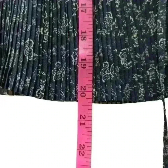 Madewell - women’s flutter sleeve warp Top in floral lurex black blouse SzL NWOT - Picture 6 of 9